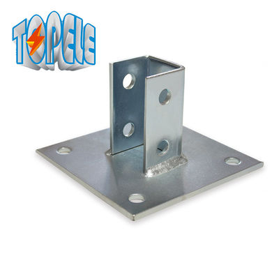 4 lubang saluran tunggal Post Base 13/32" Unistrut Plate