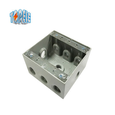IP65 3/4 Inch Threaded Outlet Dua Gang Weatherproof Box