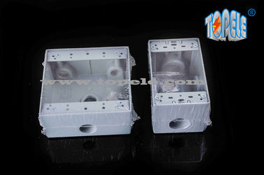Kotak tahan cuaca aluminium die-cast 3 lubang / 5 lubang kotak outlet gang tunggal die cast metal