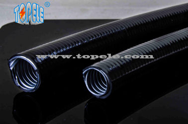 pipa fleksibel bergelombang abu-abu / hitam PVC dilapisi listrik Galvanized Baja Pipa Fleksibel