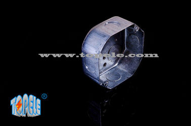 1-7/8 "Deep 4 ′′ Octagon Steel Galvanized Conduit Box, Draw construction, dengan lima 1/2 " dan empat 3/4 " KOS