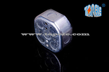 1-7/8 "Deep 4 ′′ Octagon Steel Galvanized Conduit Box, Draw construction, dengan lima 1/2 " dan empat 3/4 " KOS