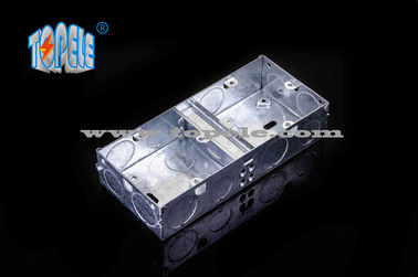 2- Gang British Standard Metal Electrical Conduit Box Dengan PVC, Conduit Switch Box