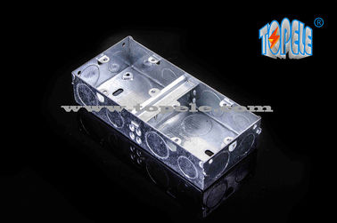 2- Gang British Standard Metal Electrical Conduit Box Dengan PVC, Conduit Switch Box