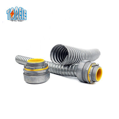 Metal Warna 1/2 "Zinc Die Cast Fleksibel Saluran Konektor Langsung untuk Saluran