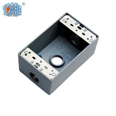 UL terdaftar 4x2 Aluminium One Gang Outlet Box tahan cuaca abu-abu