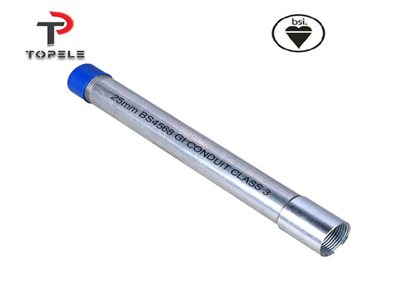 25mm Kelas 3 BS Galvanized Gi conduit pipe untuk kabel listrik