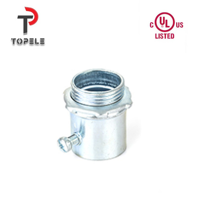Aluminium / Die Cast Zinc / Zinc Plated Steel EMT Connector UL 1/2 "-4" Ukuran