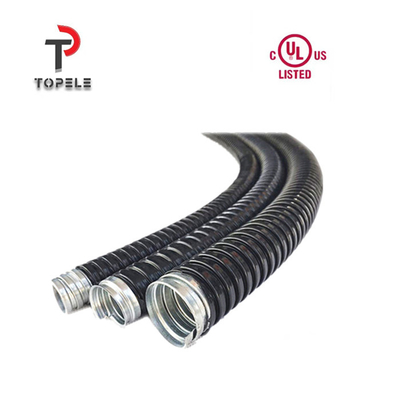Baja Galvanis Listrik Fleksibel Saluran Logam PVC Lapisan