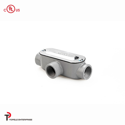 Indoor / Outdoor T Type 4 Inch Rigid Conduit Body Aluminium berujung