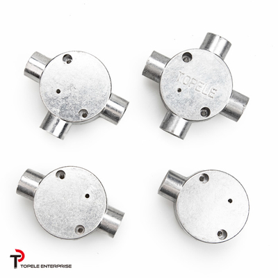TOPELE 25MM Hot-dipped Galvanized Aluminium Junction Box / Metal Conduit Box Dengan Standar BS4568/