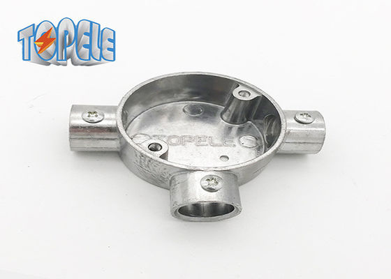 3/4" 1" BS31 Saluran Aluminium Fitting Kotak Bulat 3 Way / Tee Box Iso