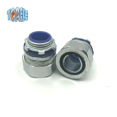 Zinc lurus 3/8 "cairan ketat Fleksibel Metal Konduktor Konektor